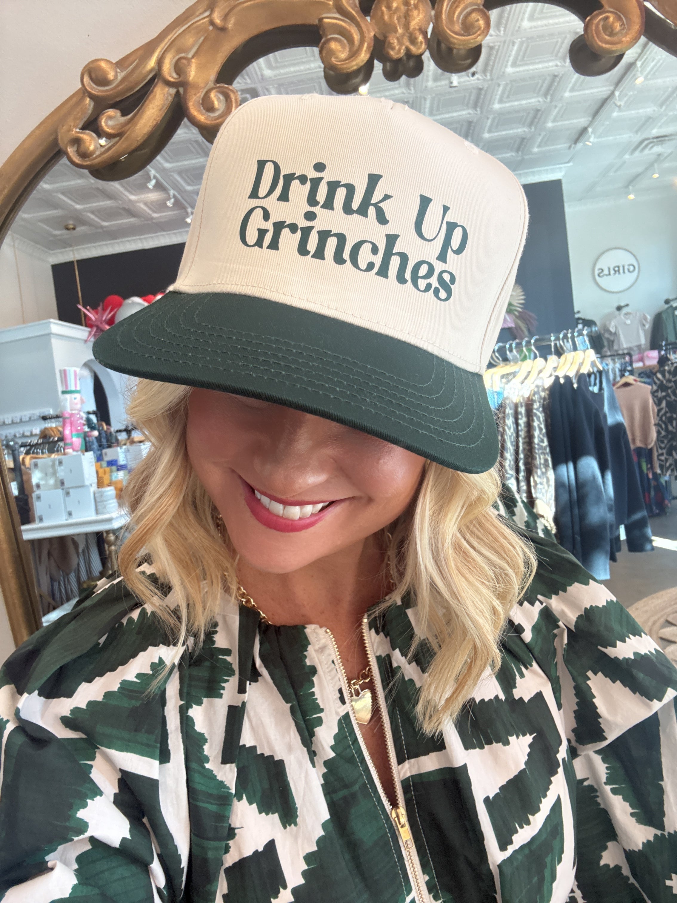 Drink Up Grinches Canvas Hat