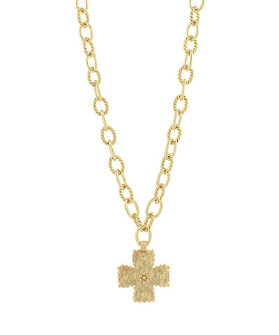 Hammered Cross Necklace