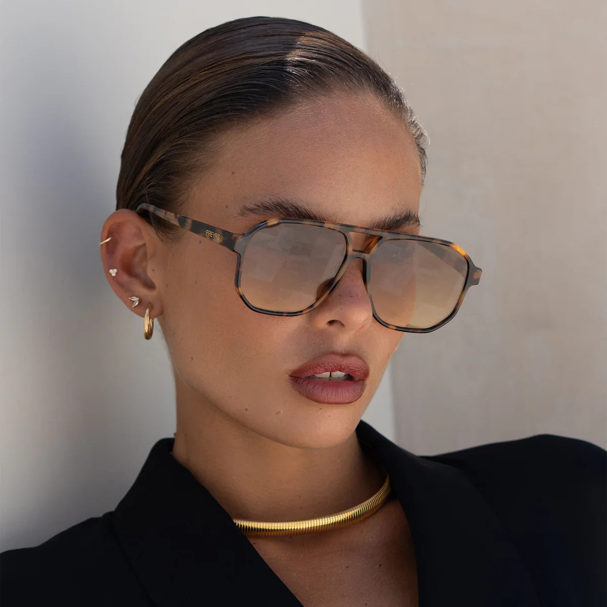 Billie Unisex Aviator Sunglasses- New Tortoise/Brown