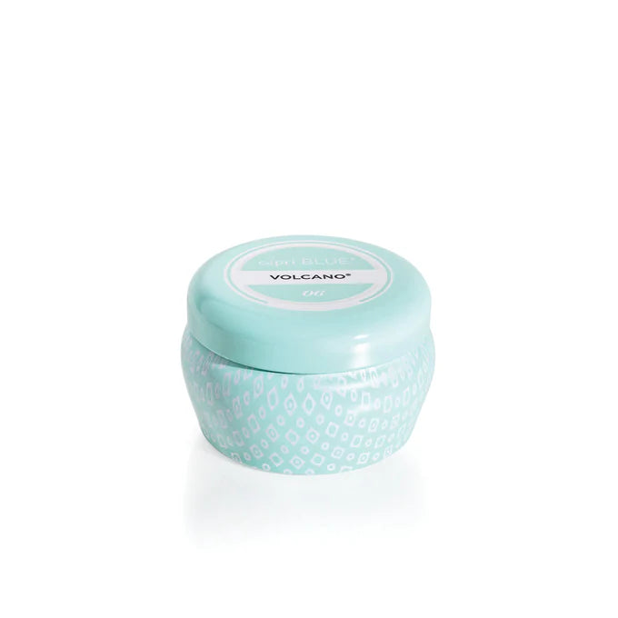 Volcano Aqua Printed Mini Tin Candle 3oz