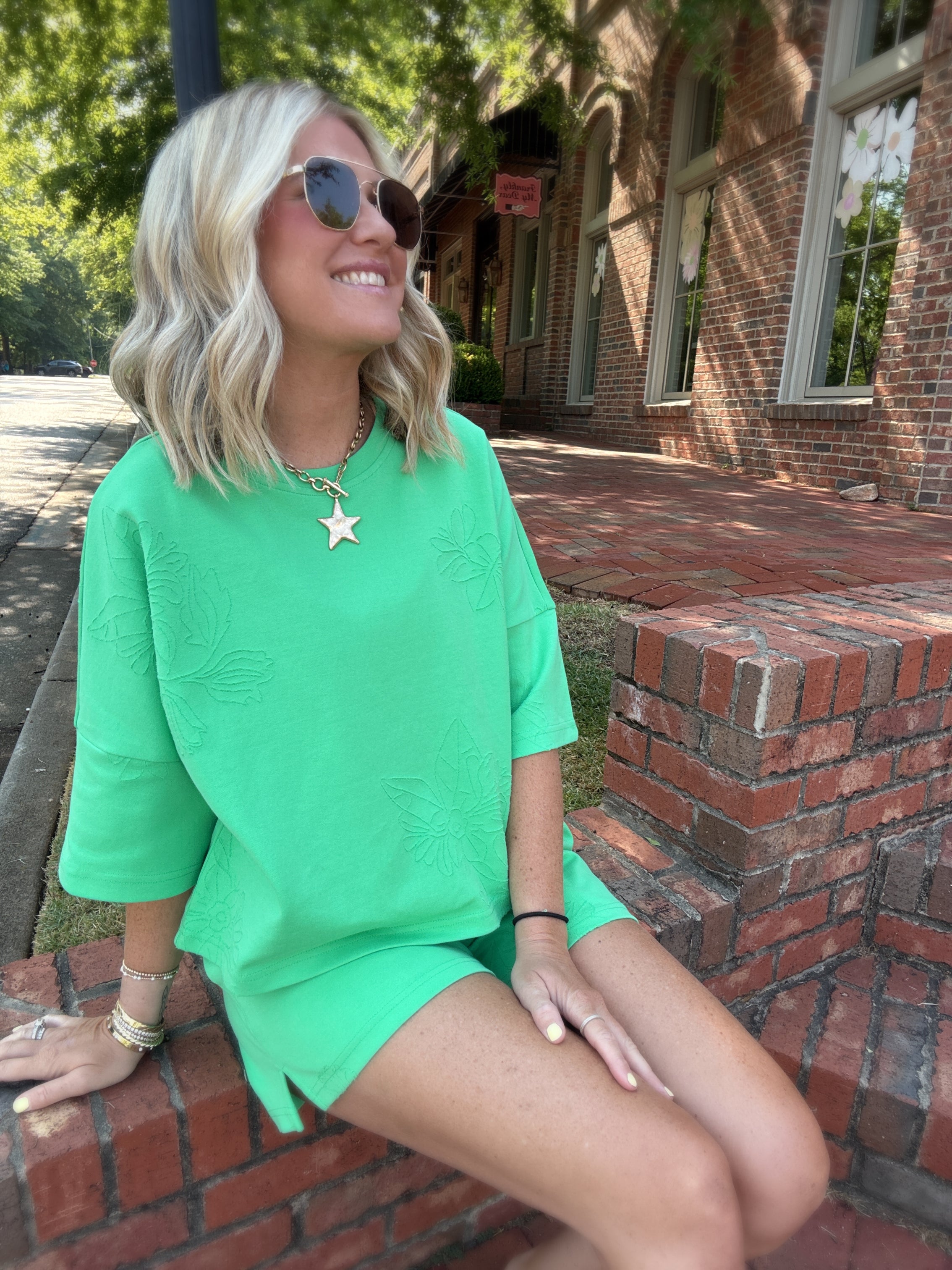 Walking Out The Door Embroidered Floral Top