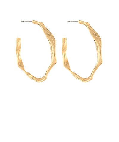 Gold Swirl Hoops
