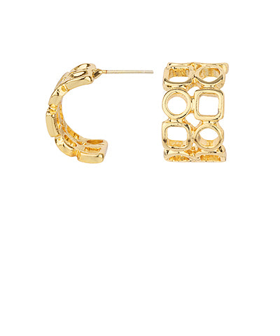Rope Small Gold Hoops