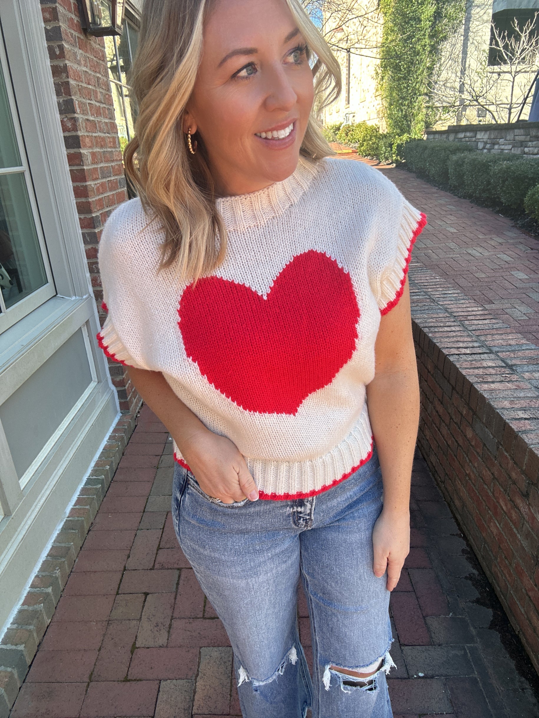 Steal My Whole Heart Boxy Sweater Top