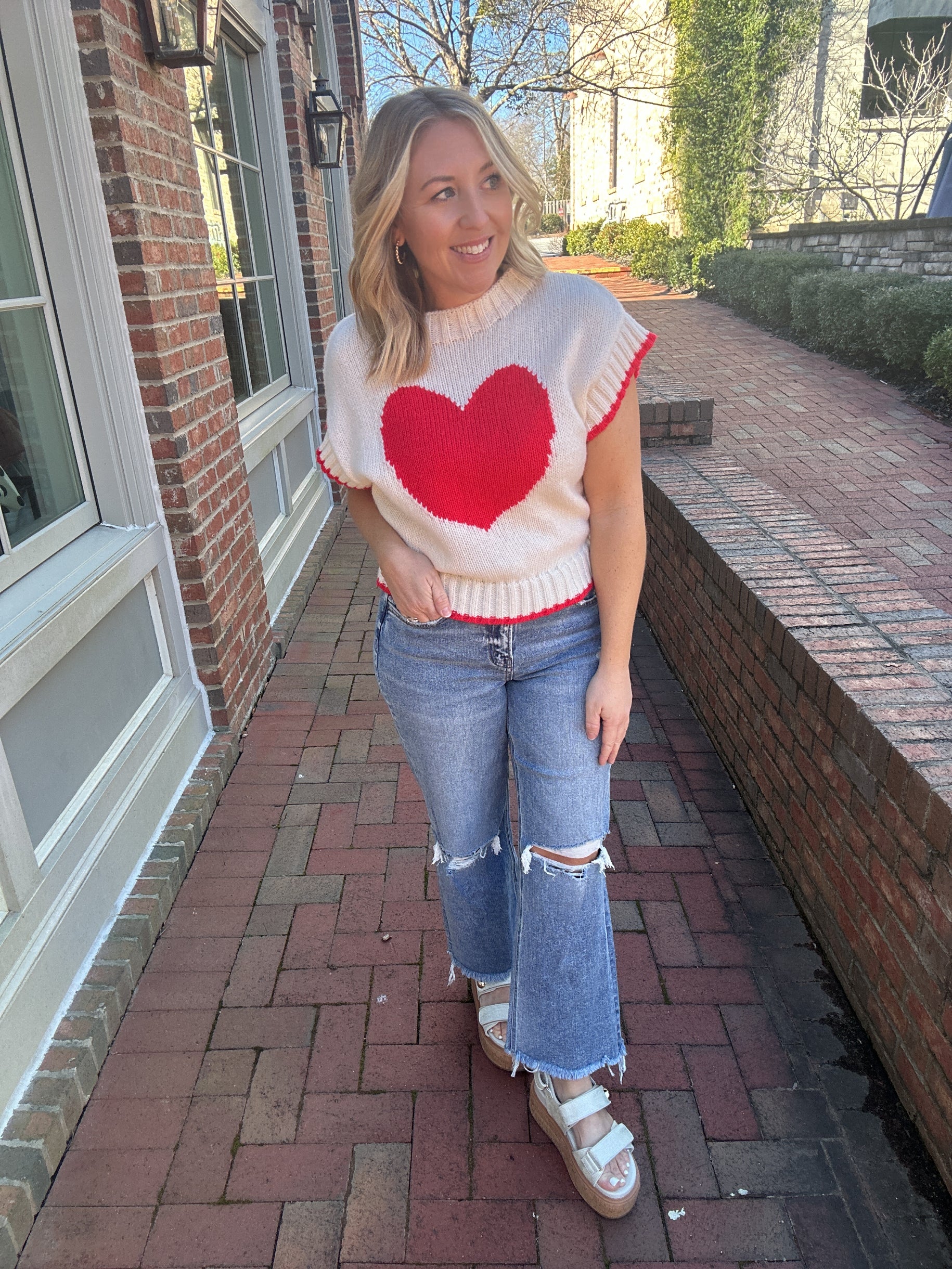 Steal My Whole Heart Boxy Sweater Top