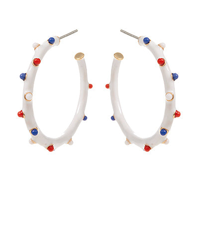 All American Hoop Earrings