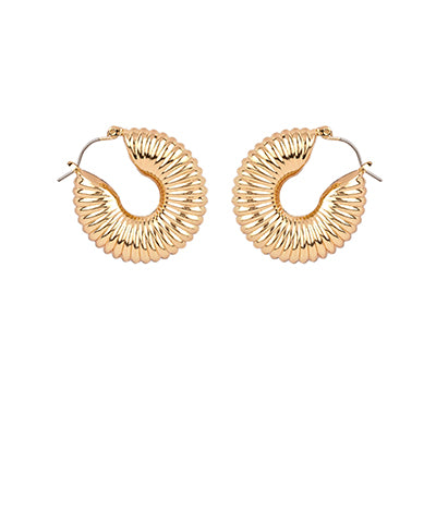 Textured Hollow Metal Hoops