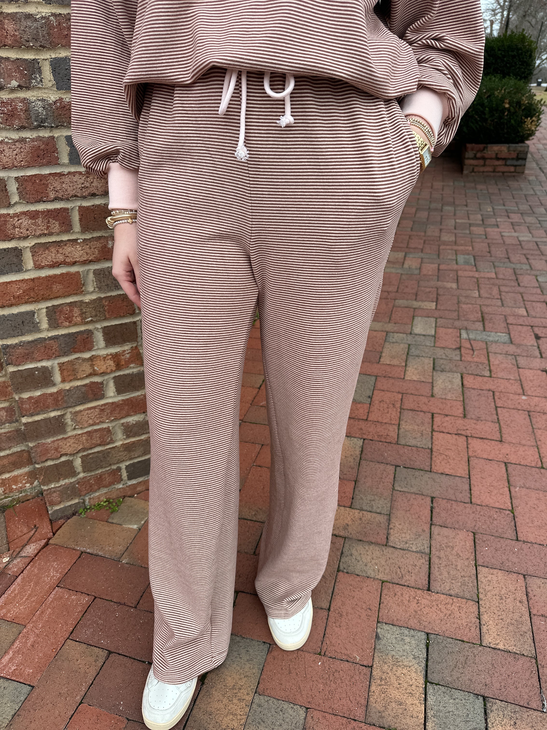 Take My Word Striped Wide Leg Lounge Pants