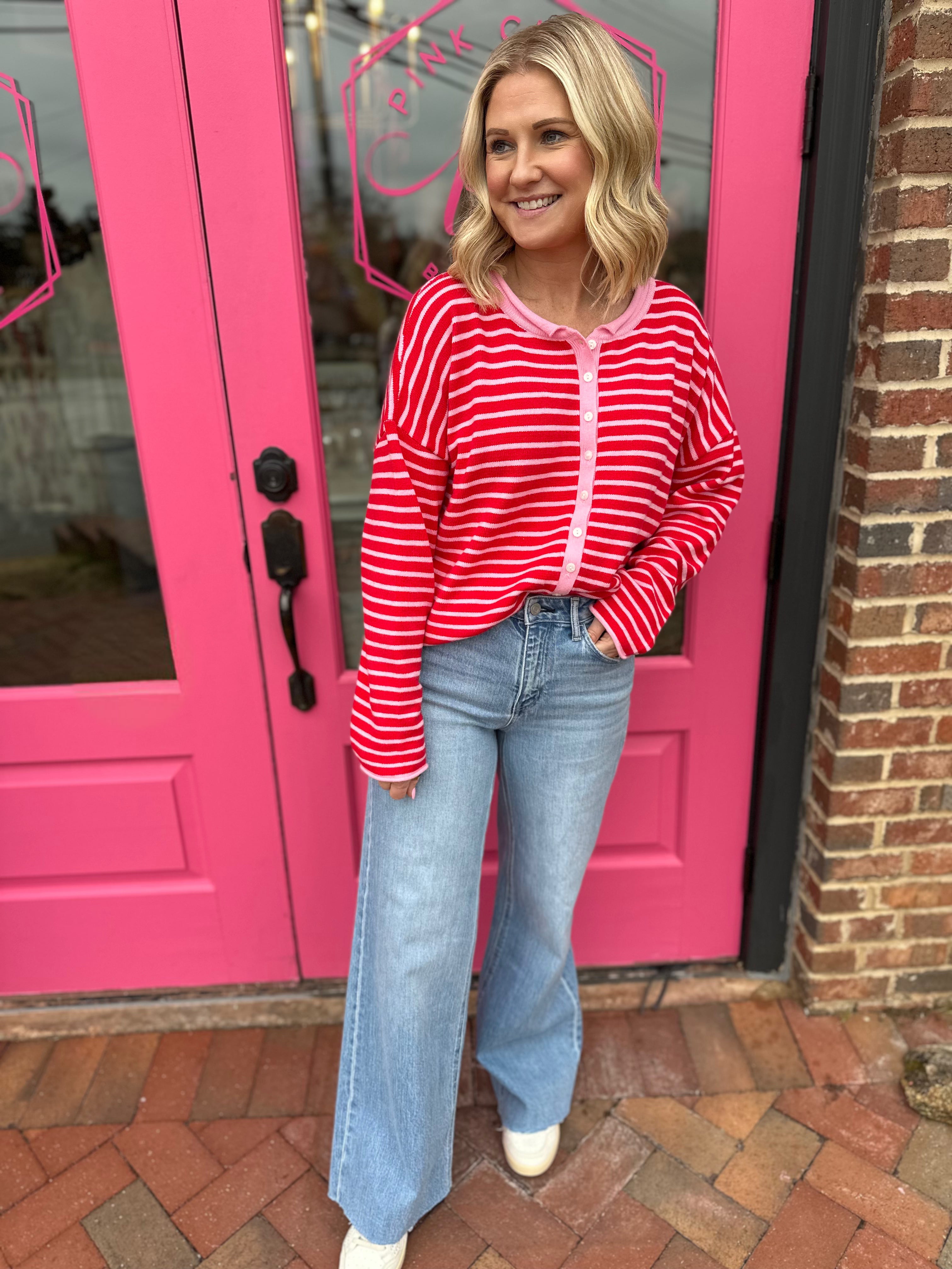 Your World Striped Cardigan