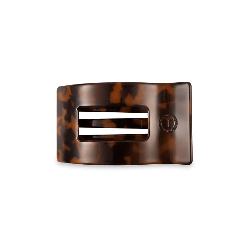 Tortoise Teleties Small Flat Rectangle Clip