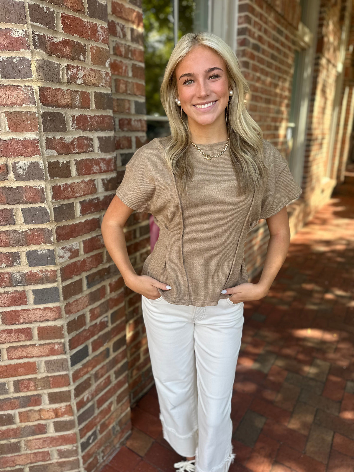 Honey & Oats Short Sleeve Blouse