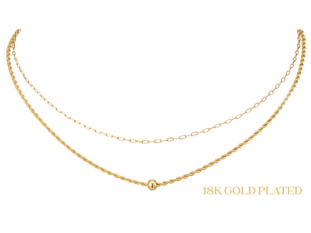 18K GOLD PLATED PETITE PAPERCLIP CHAIN