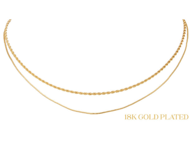 18K GOLD PLATED ROPE CHAIN