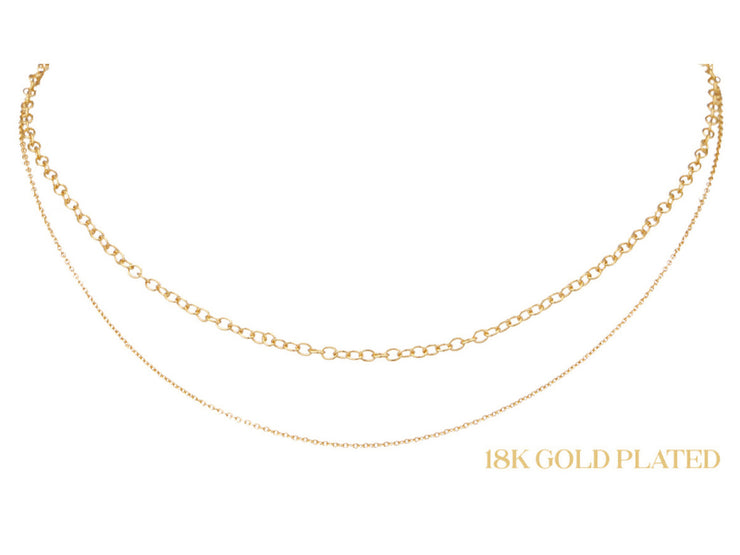18K GOLD PLATED OVAL LINK CHAIN