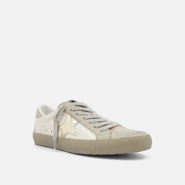 Paula Sneakers- Bone Snakeskin