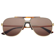 Logan Aviator Unisex Sunglasses- Dark Brown