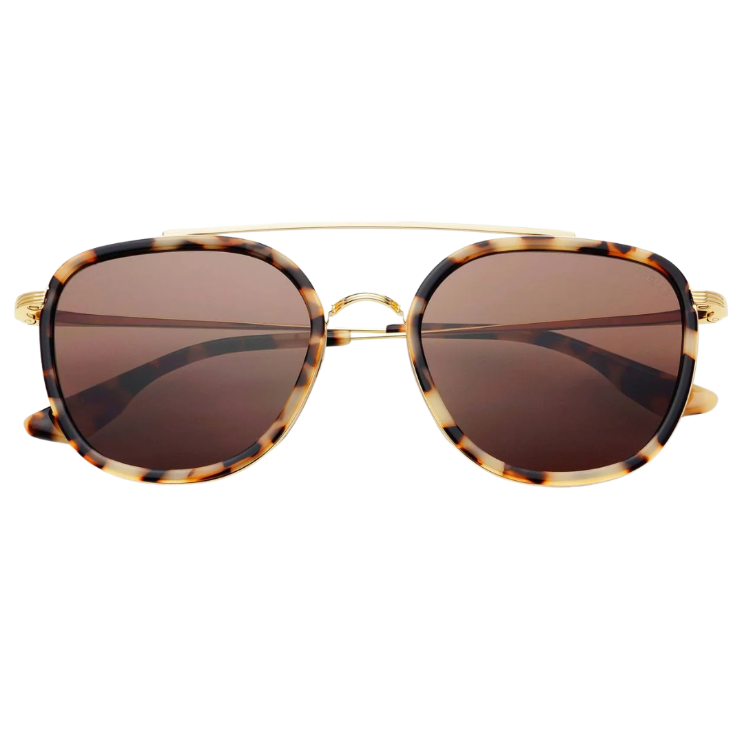 Weston Round Unisex Sunglasses- Milky Tortoise