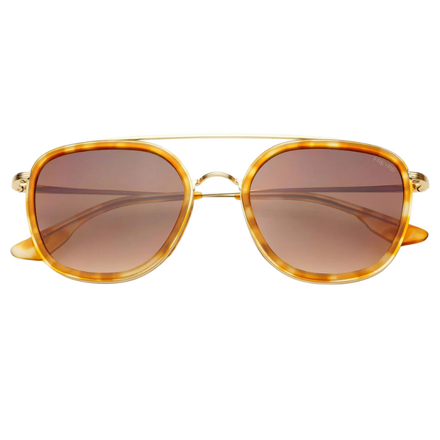 Weston Round Unisex Sunglasses- Light Tortoise