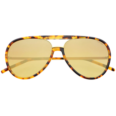 Shay Aviator Sunglasses- Tortoise/Gold Mirror