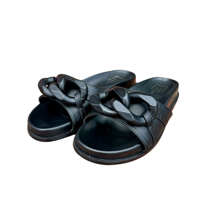 Cassie Matte Black Slide on Sandal