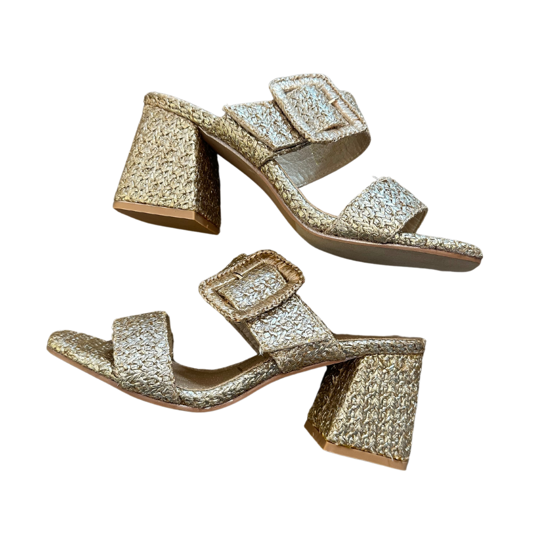 Lucy Gold Heeled Sandal