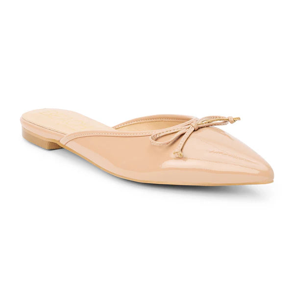 Reggie Nude Patent Bow Flat