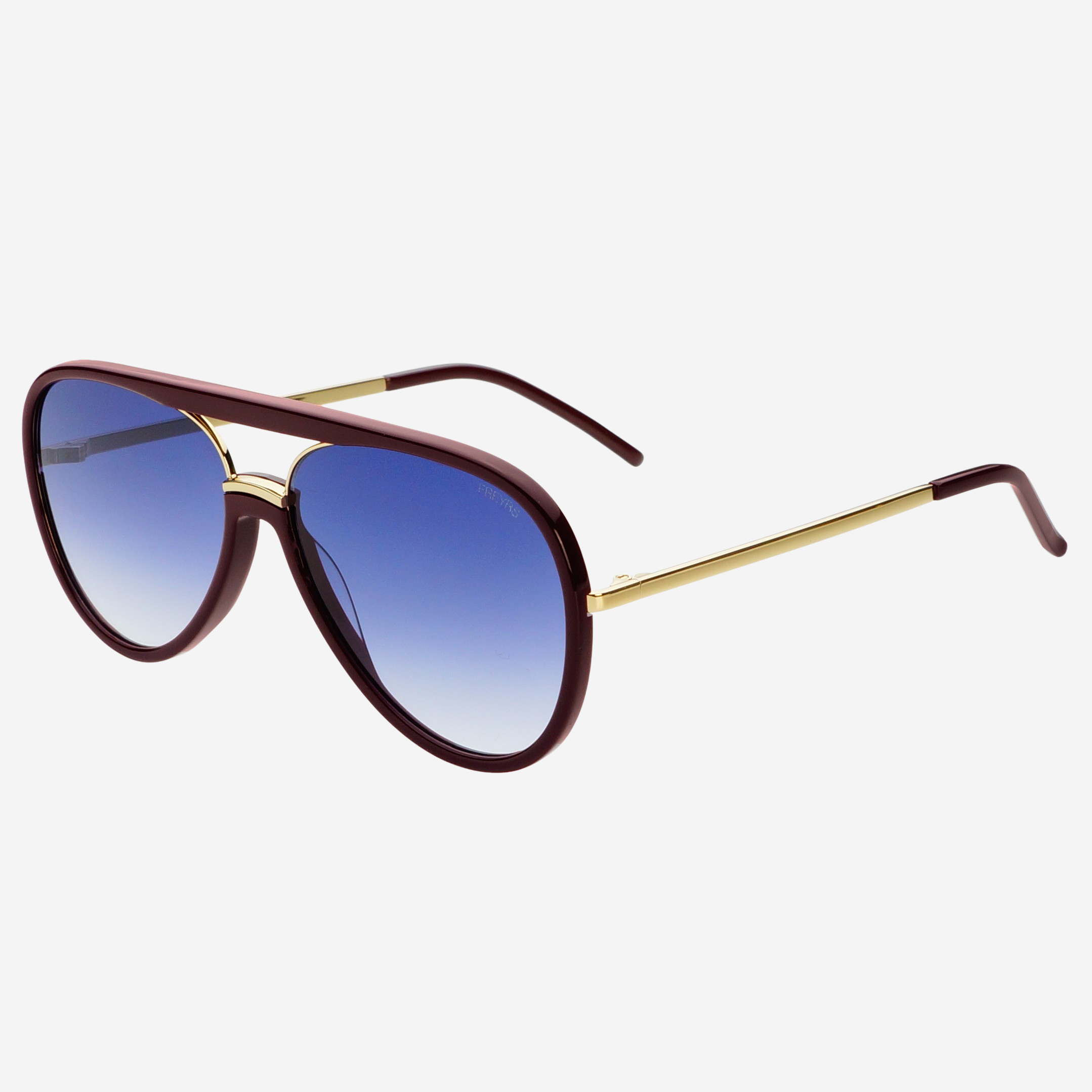 Shay Unisex Aviator Sunglasses- Burgundy