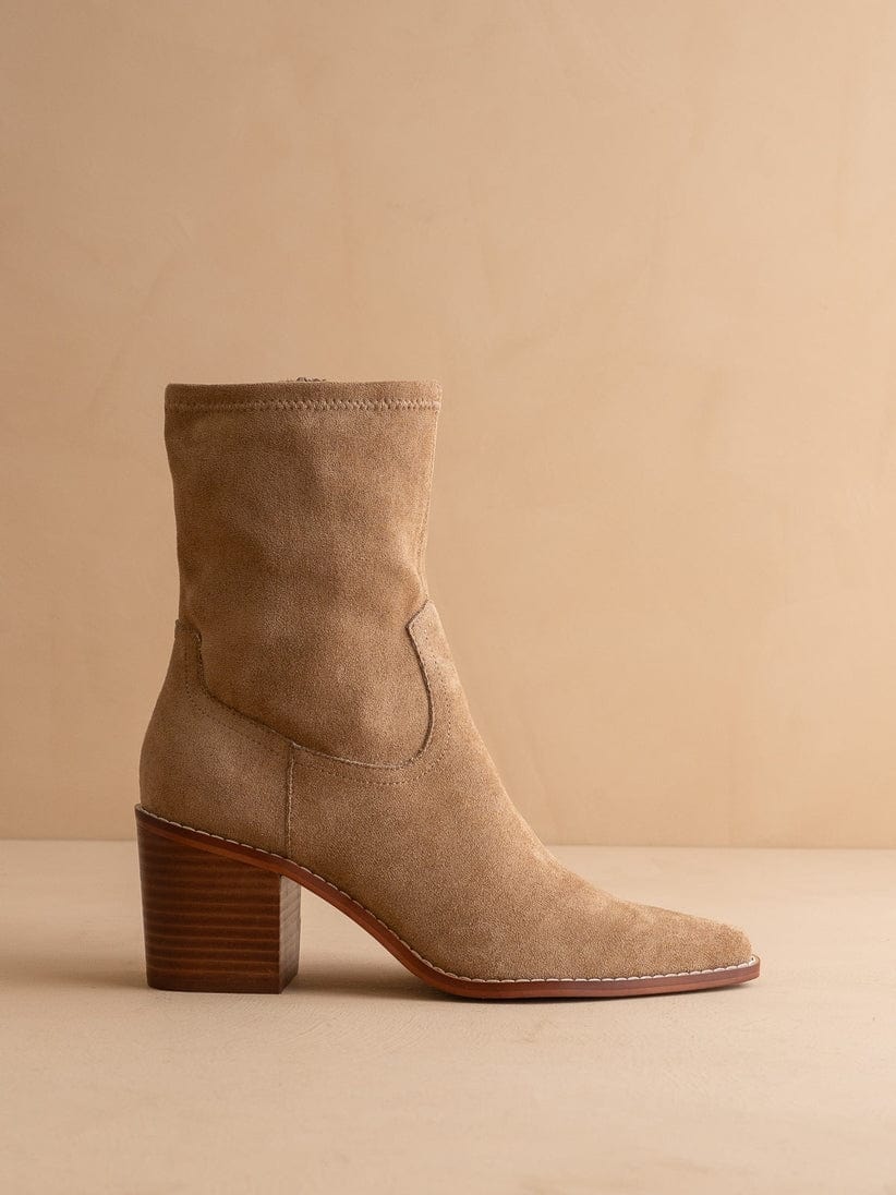 Vienna Suede Latte Booties