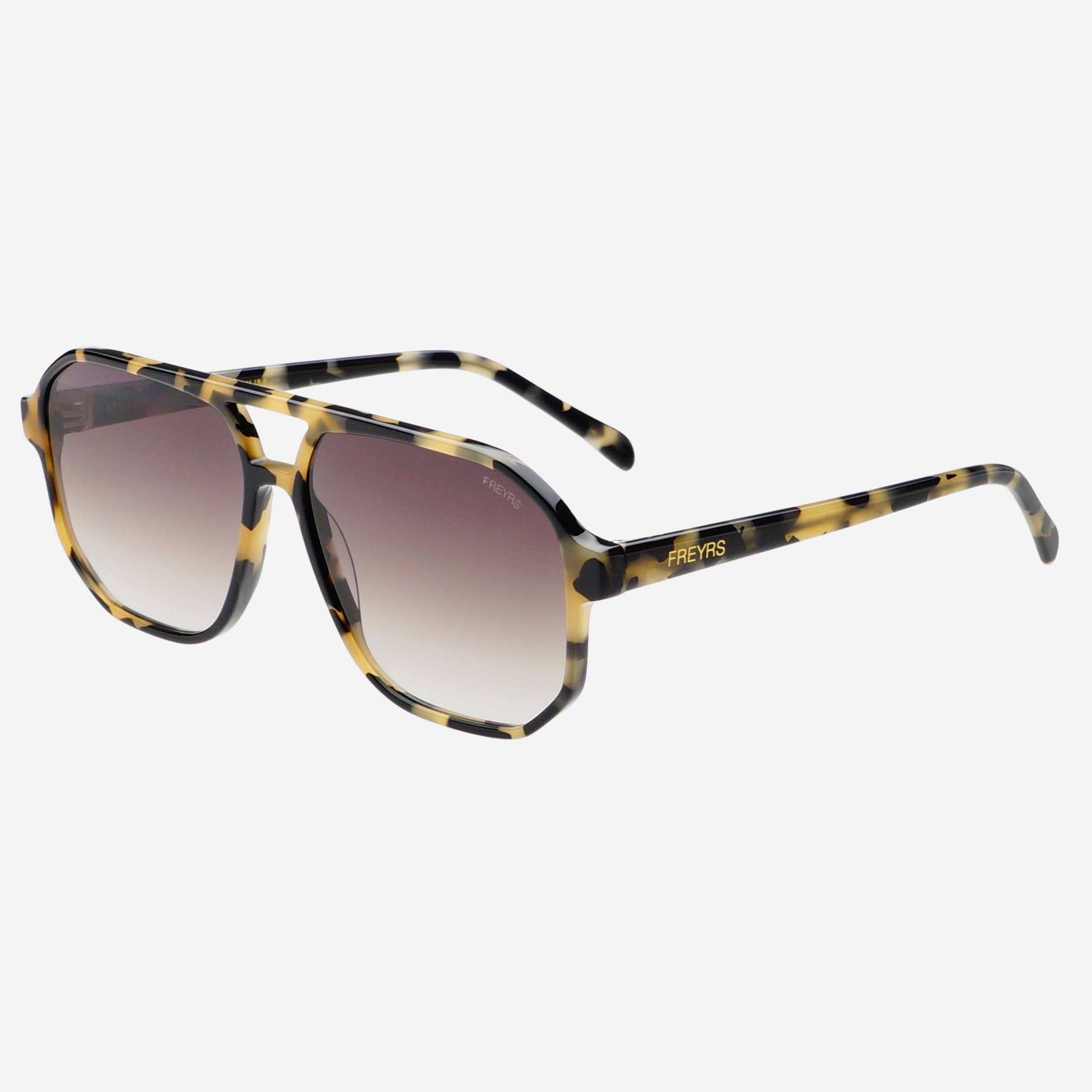 Billie Unisex Aviator Sunglasses: Tortoise