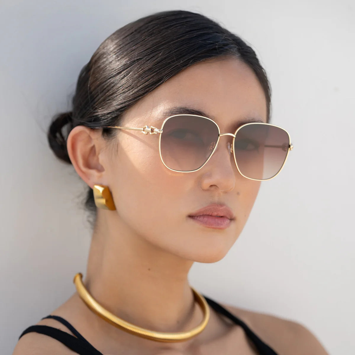 Lea Sunglasses- Gold/Brown