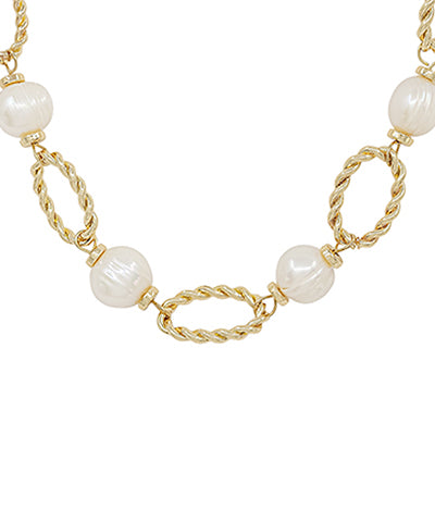 Pearl Twisted Chain Necklace