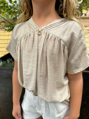 Dainty Daisy Linen Top