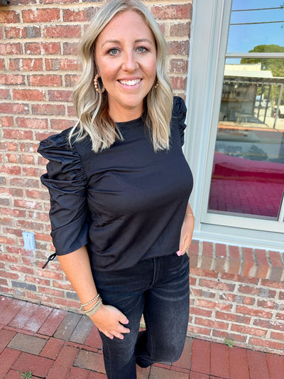 I Fell In Love Cinched Sleeve Top