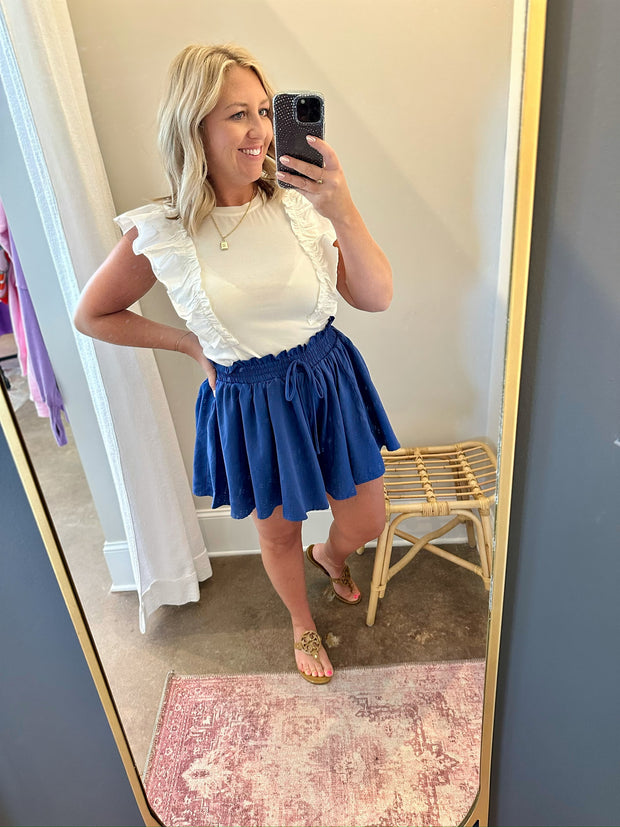 Road Less Traveled On Ruffled Top