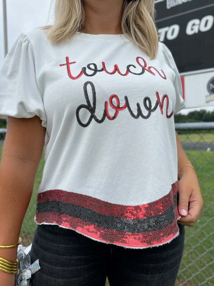 Touch Down Sequined Top