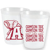 Alabama - Crimson Tide Mirror Frosted Cups Set of 10