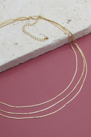 Keep Loving Triple Layer Necklace
