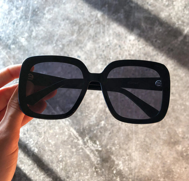 Ella Womens Acetate Sunglasses- Black