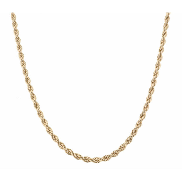 16" Matte Gold Rope Chain Necklace