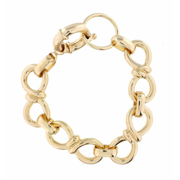 Shiny Gold Bow Chain Bracelet