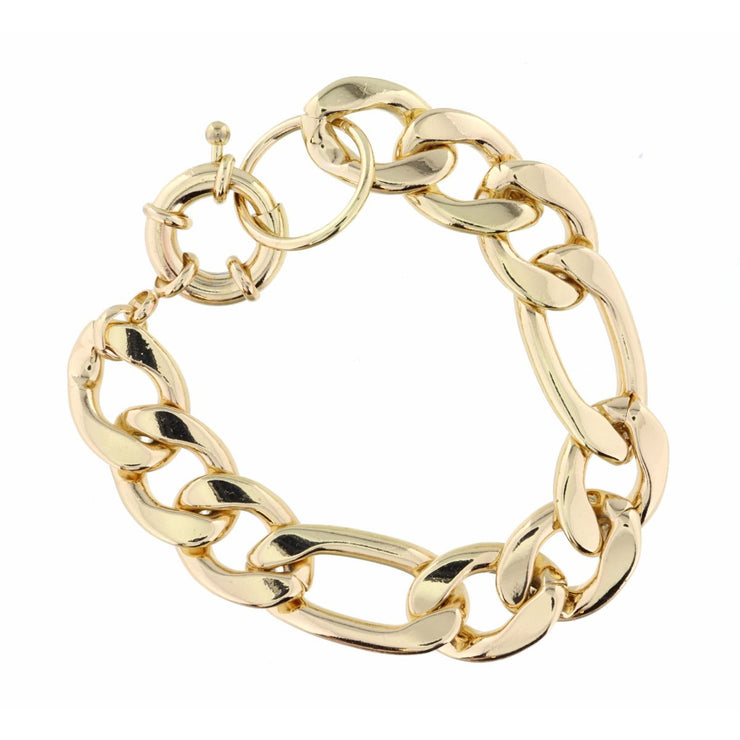 Shiny Gold Curb Chain Bracelet