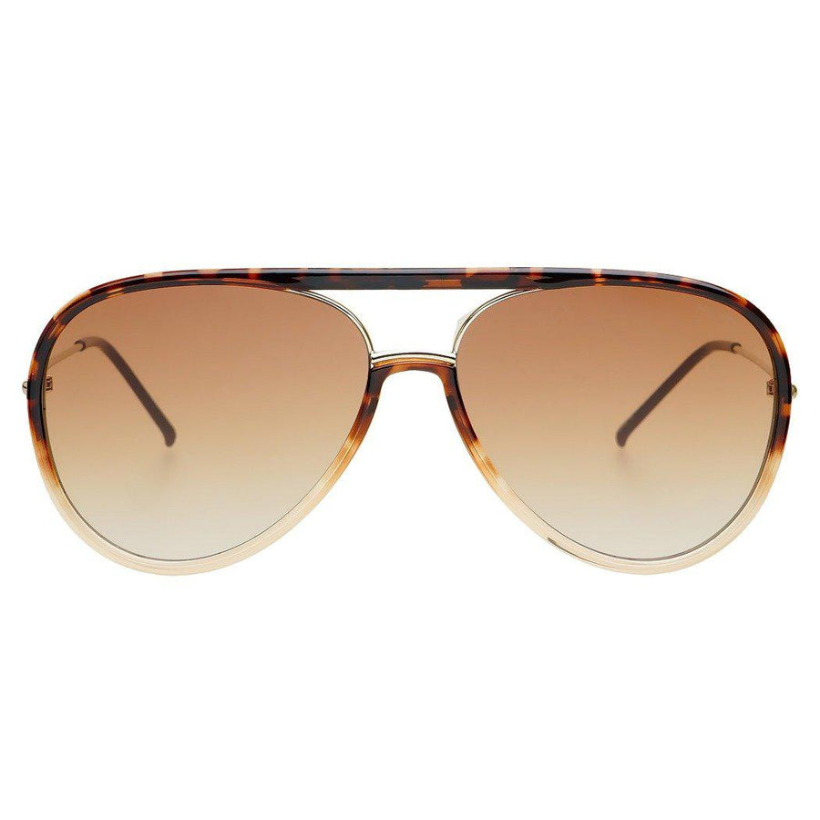 Shay Aviator Sunglasses- Tortoise