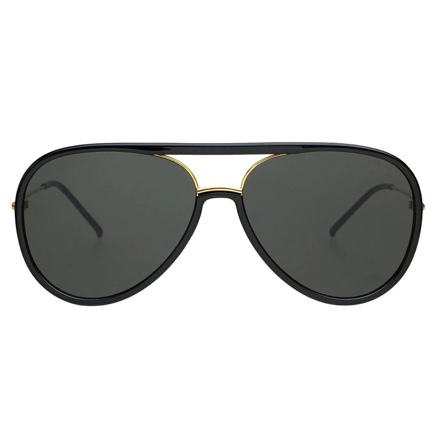 Shay Aviator Sunglasses- Black