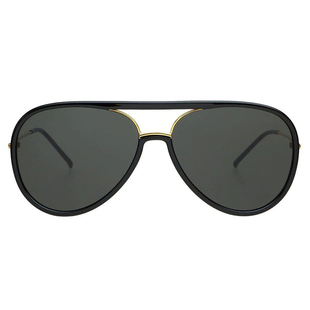 Shay Aviator Sunglasses- Black