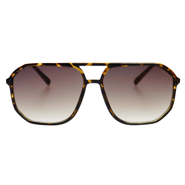 Billie Unisex Aviator Sunglasses- Tortoise
