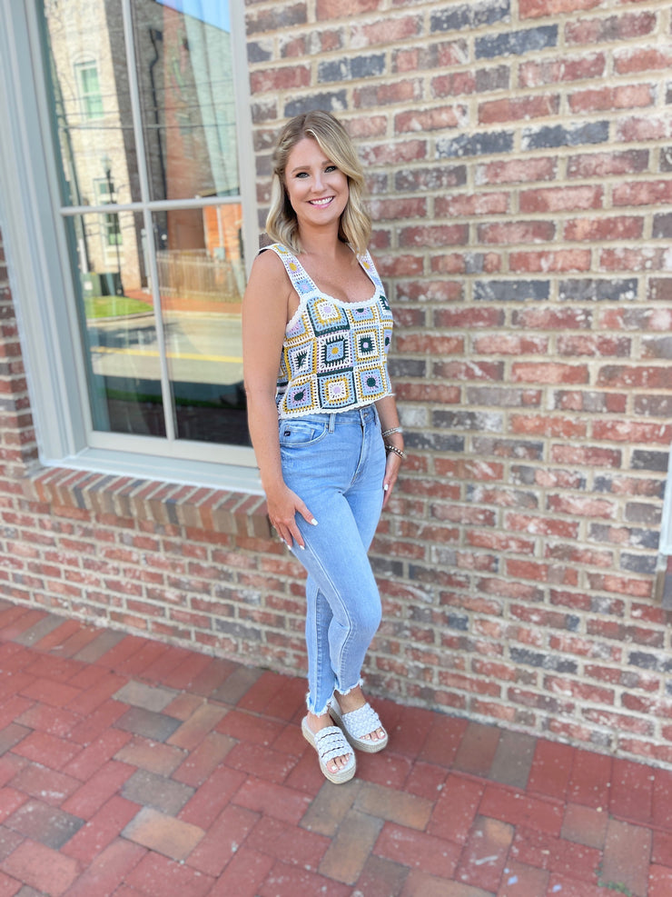 Calling You Crochet Top