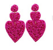 Tripe Heart Earrings