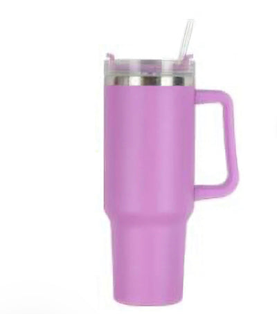 Orchid Tumbler Cup with Drinking Straw