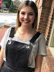 Wide Pant Cord Overalls
